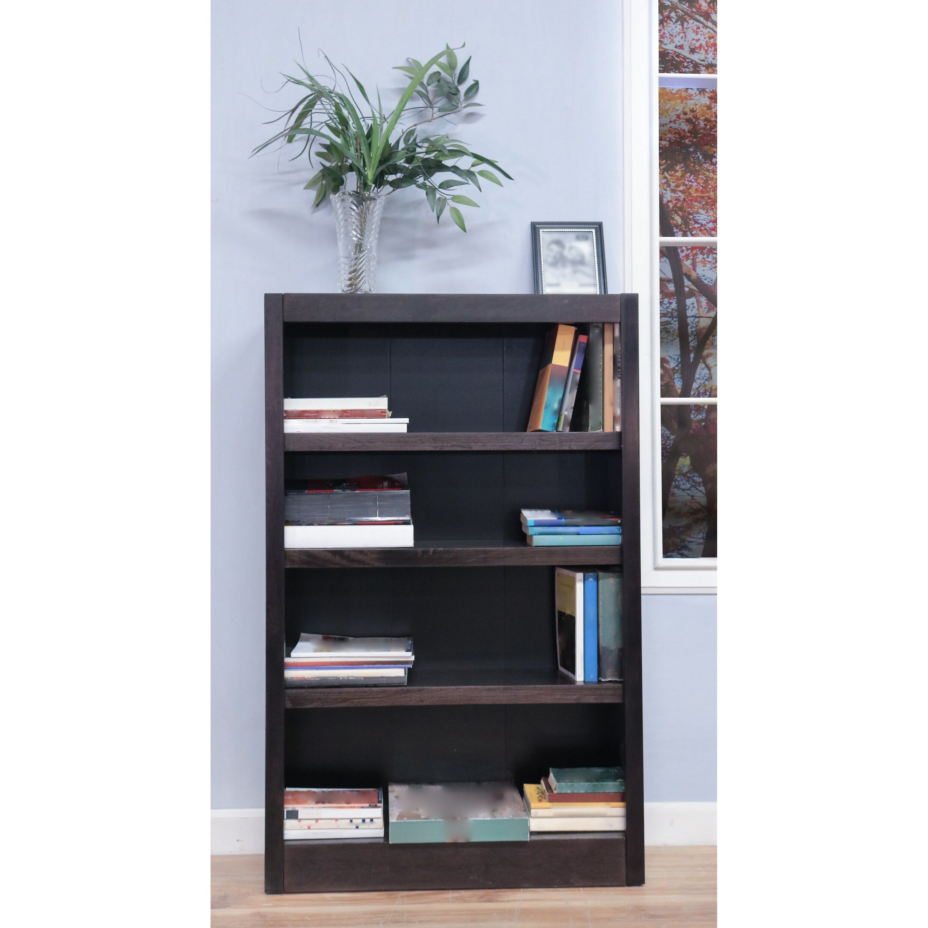 Concepts In Wood Mi3048 Single Wide Bookcase 4 Shelves