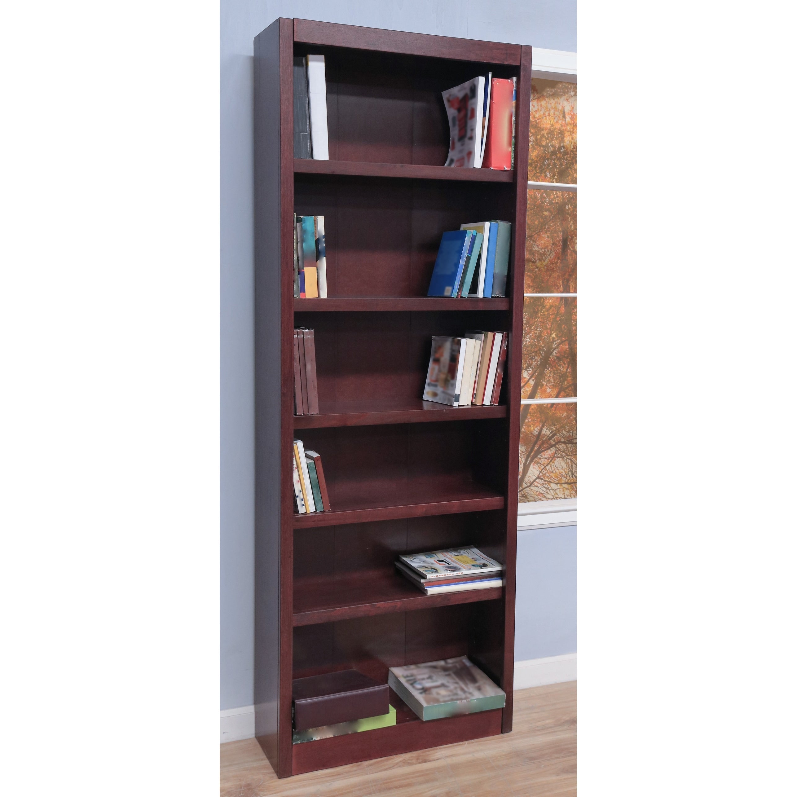 Concepts In Wood Mi3084 Single Wide Bookcase 6 Shelves