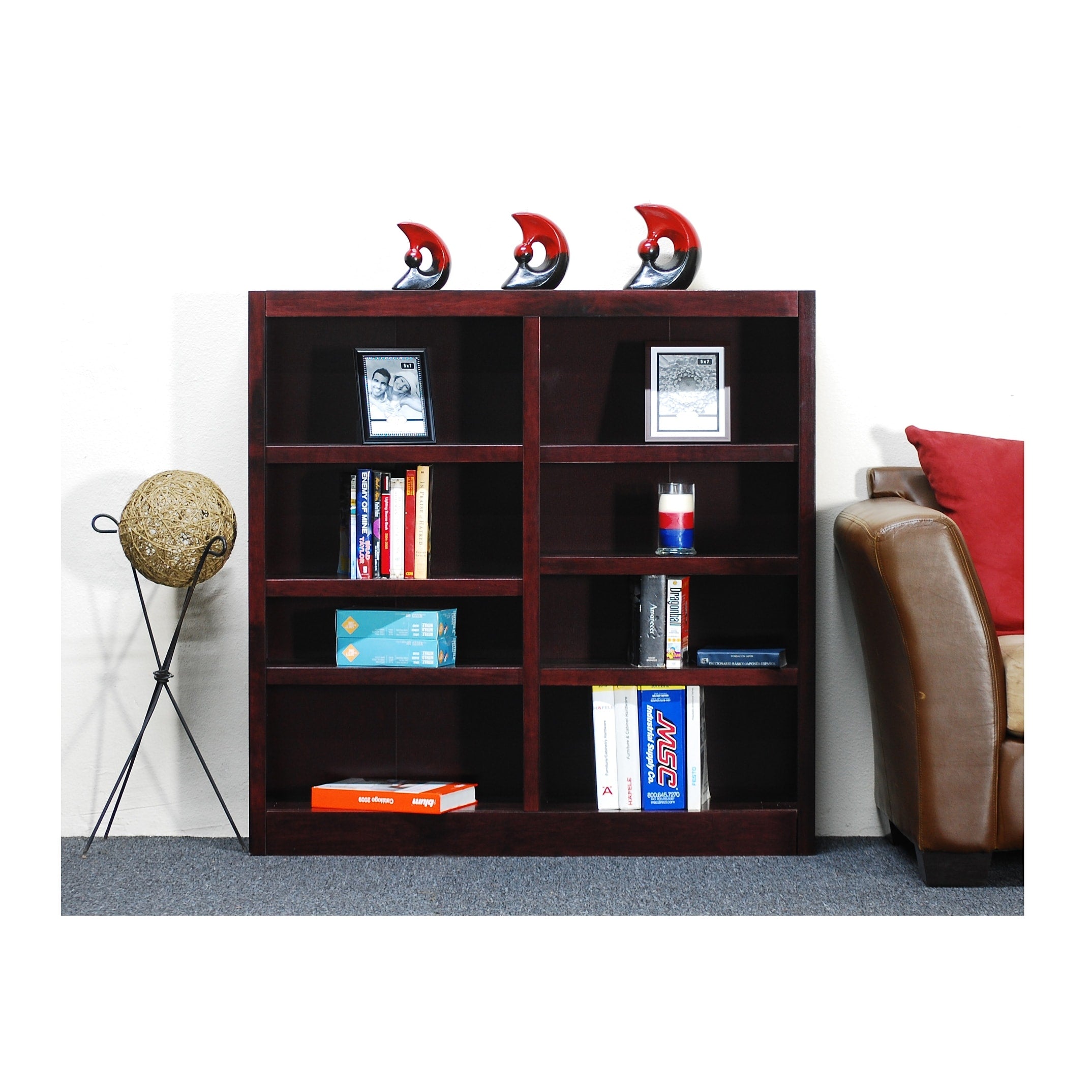 Concepts In Wood Mi4848 Double Wide Bookcase 8 Shelves