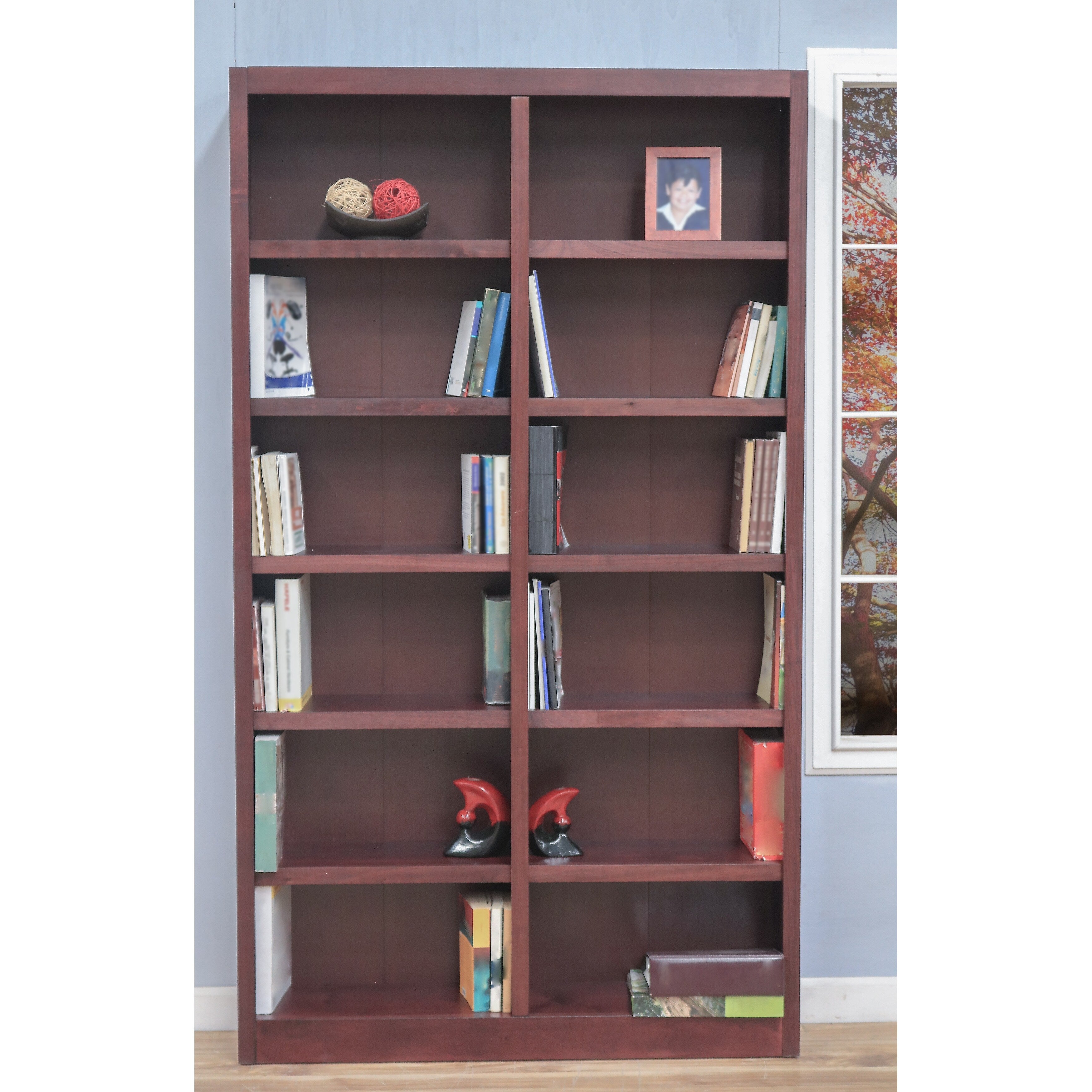 Concepts In Wood Mi4884 Double Wide Bookcase 12 Shelves