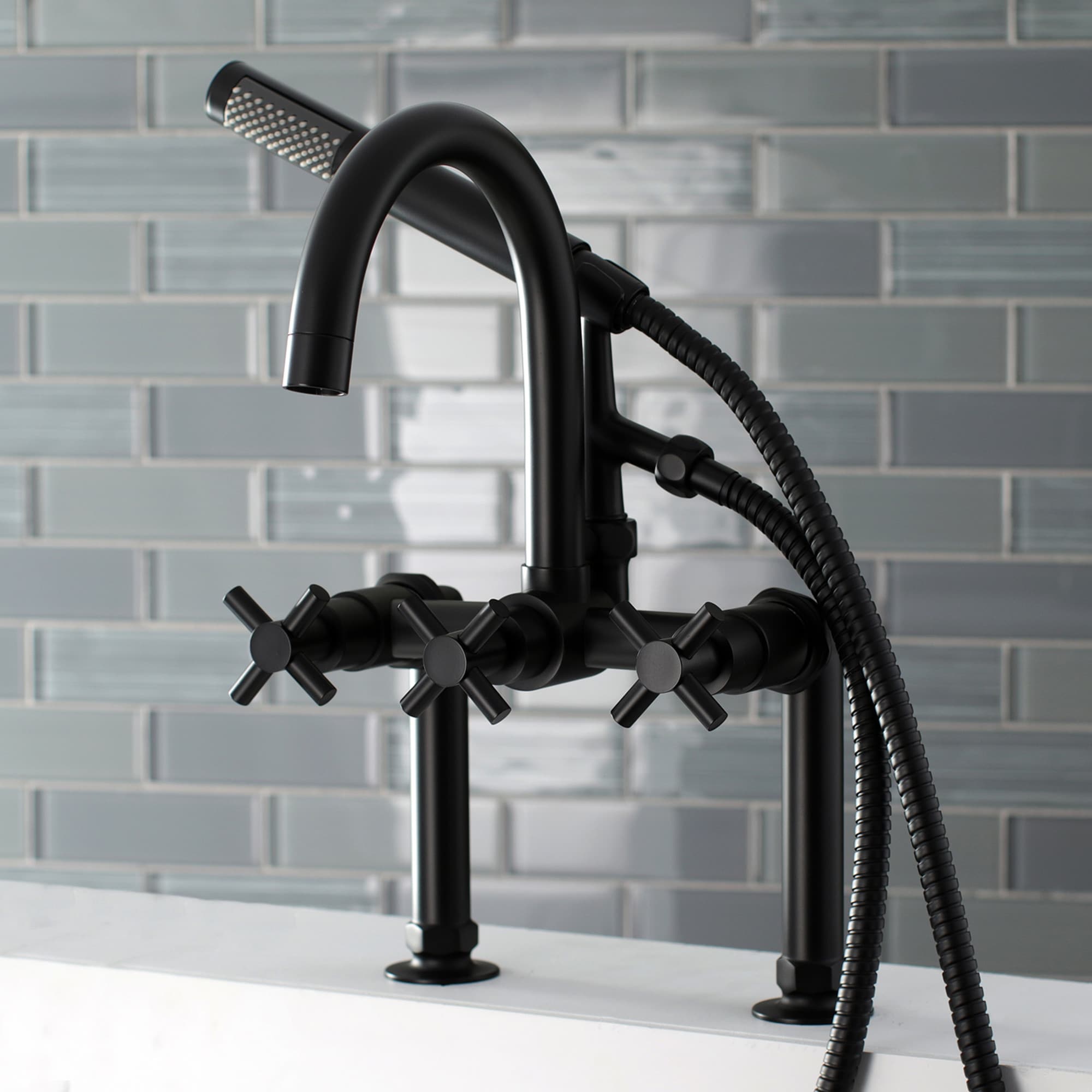 Concord 7 Inch Deck Mount Clawfoot Tub Faucet