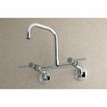 Concord 8 Inch Adjustable Center Wall Mount Kitchen Faucet In Polished Chrome