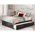Concord Full Platform Bed With Flat Panel Foot Board And Full Size Urban Trundle Bed