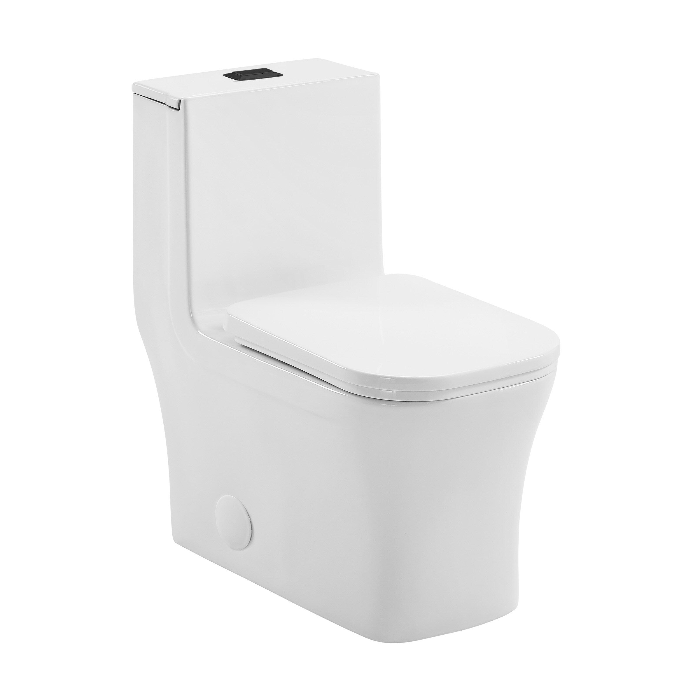 Swiss Madison Sm 1T106 Concorde One Piece Square Dual 0.8 1.28 Gpf Toilet