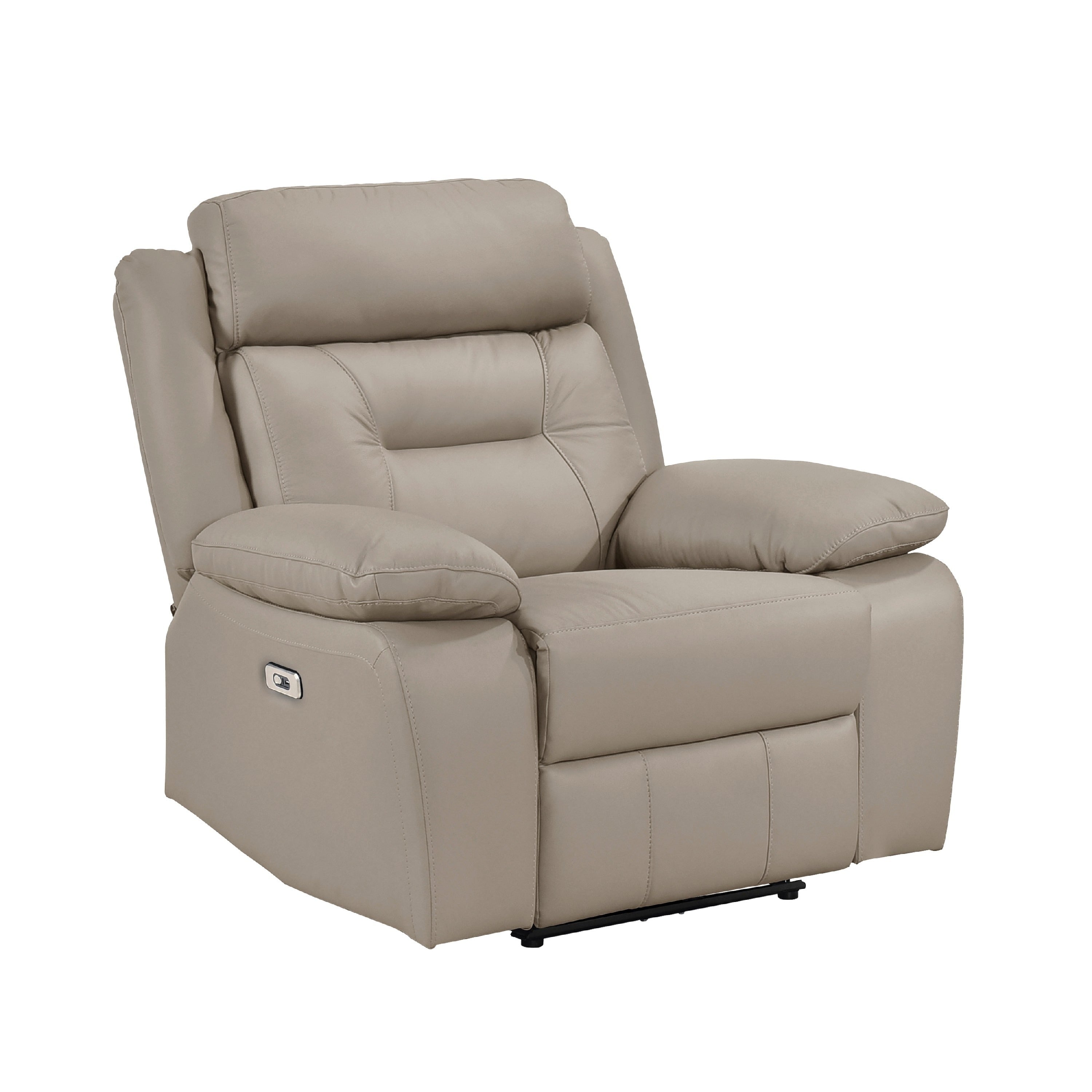Conia Power Reclining Chair Soft Latte Beige Leather Usb Charger