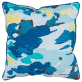 Connie Post By Rizzy Home Teal Impressionistic Pattern 20 X20 Throw Pillow