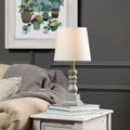 Conrad 18.5 Distressed Gray Resin Table Lamp