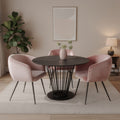 Conroy Luzerne Modern Black Pink Dining Table Set