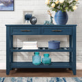 Console Sofa Table With 2 Storage Drawers And 2 Tiers Shelves Mid Century Style 42 Solid Wood Buffet Sideboard