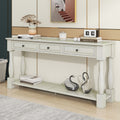 Console Table 63 Long Console Table With Drawers And Shelf For Entryway Hallway Living Room