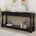Console Table 63 Long Console Table With Drawers And Shelf For Entryway Hallway Living Room