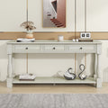 Console Table Entryway Table With Bottom Shelf Antique White Hallway Table Side Table Sofa Table With Drawers