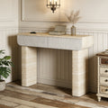 Console Table Entryway Table With Hidden Handle Drawers Beige Yellow Hallway Table Side Table Accent Table