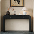 Console Table With Fluted Drawer Front Entryway Table With Curved Corners Thick Legs