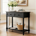 Console Table With Two Drawers And Bottom Shelf For Living Room