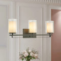 Constance Oil Rubbed Bronze 3 Light Wall Sconce With Dual Glass Tube Shade