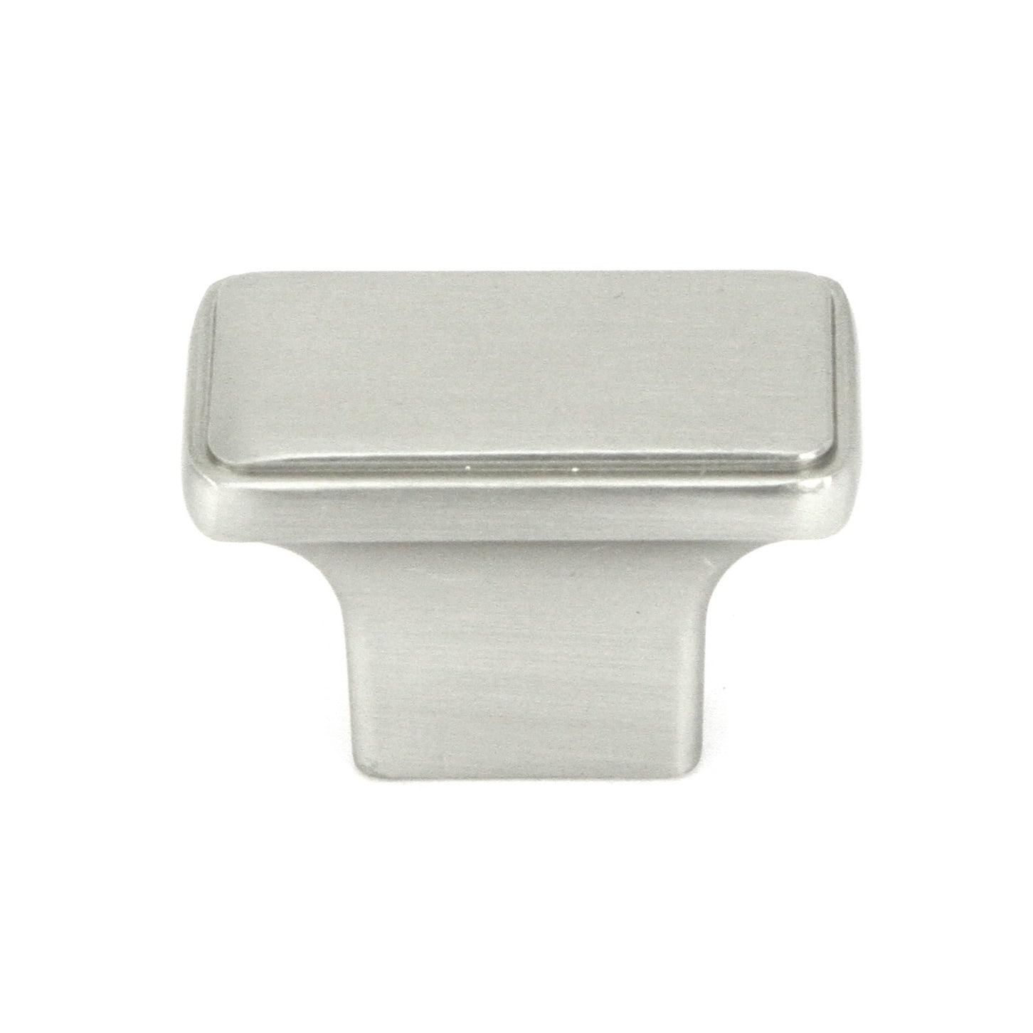 Contemporary 1 1 2 Inch Nepoli Stainless Steel Brushed Nickel Finish Square Cabinet Pull Knobs Case Of 4