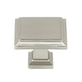 Contemporary 1 1 4 Inch Roma Stainless Steel Brushed Nickel Finish Square Cabinet Bar Pull Knob Case Of 10
