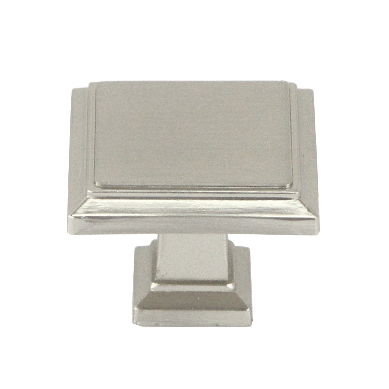 Contemporary 1 1 4 Inch Roma Stainless Steel Brushed Nickel Finish Square Cabinet Bar Pull Knob Case Of 15