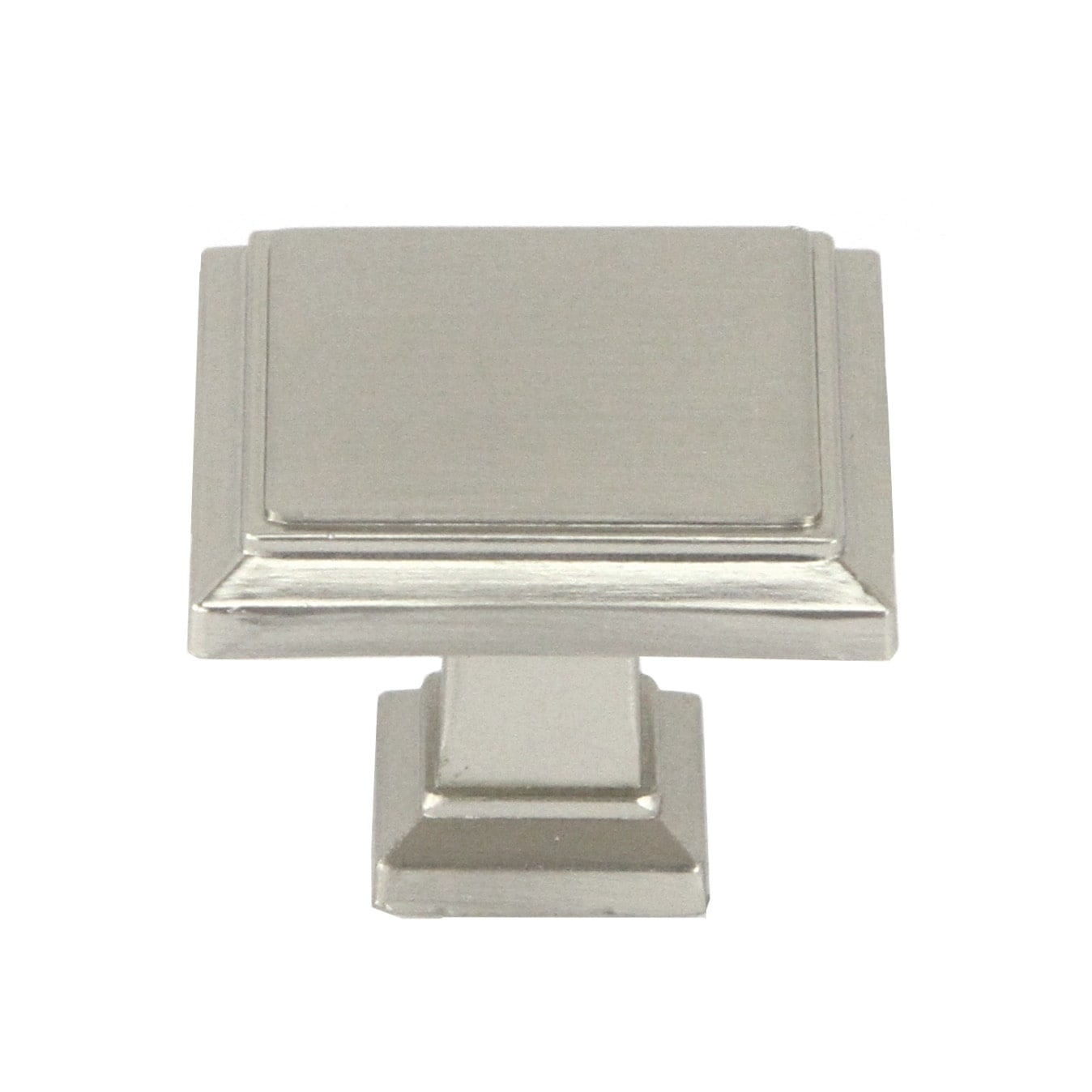 Contemporary 1 1 4 Inch Roma Stainless Steel Brushed Nickel Finish Square Cabinet Bar Pull Knob Case Of 4
