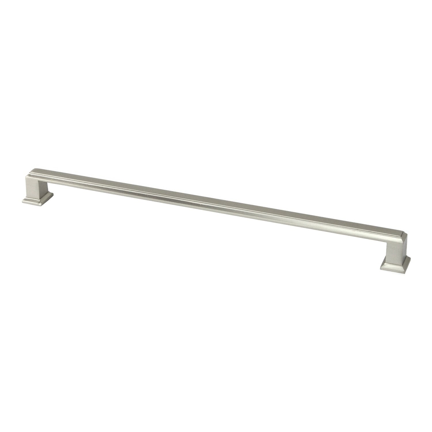 Contemporary 12 Inch Roma Stainless Steel Brushed Nickel Finish Square Cabinet Bar Pull Handle Case Of 5