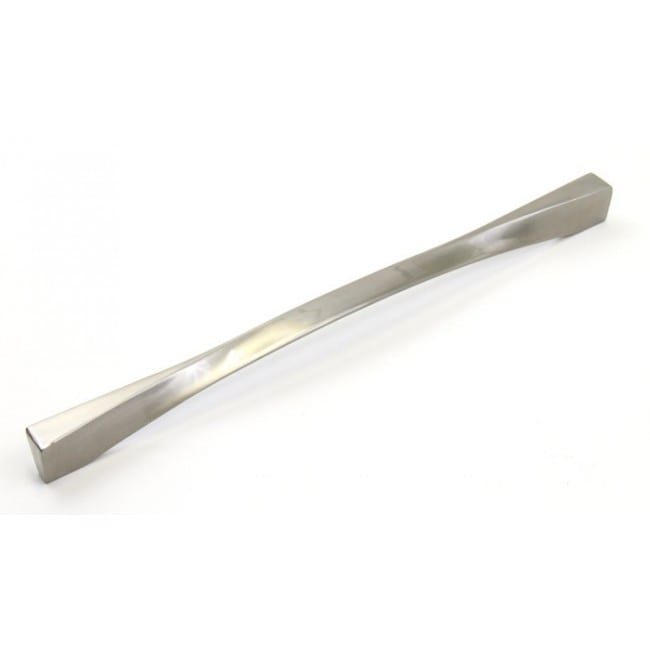 Contemporary 13.25 Inch Twist Stainless Steel Finish Cabinet Bar Pull Handle Set Of 5