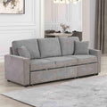 Contemporary 1Pc Sofa Pull Out Sleeper Track Arms W Cup Holders