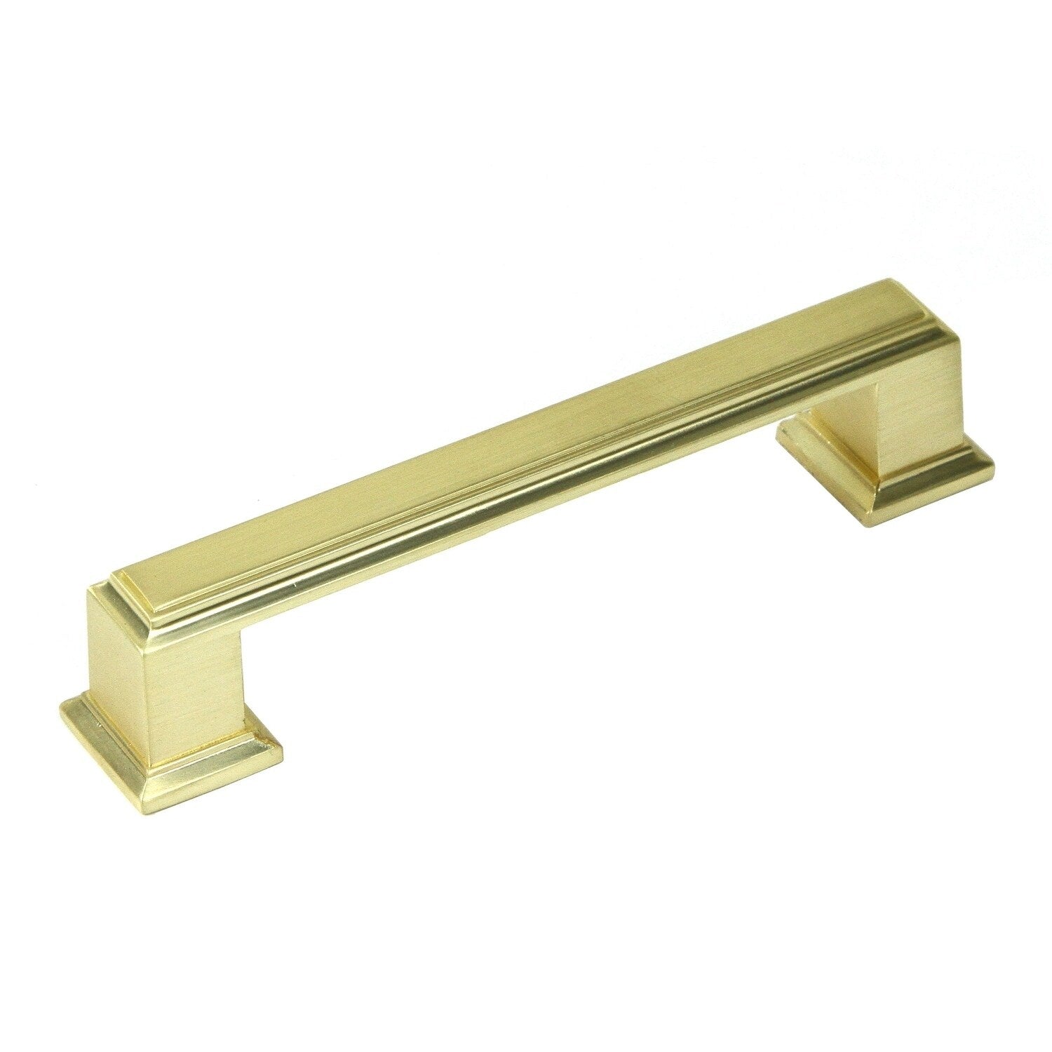 Contemporary 4.25 Inch Roma Brushed Champagne Gold Finish Cabinet Handle Case Of 5
