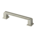 Contemporary 4.25 Inch Roma Stainless Steel Brushed Nickel Finish Square Cabinet Bar Pull Handle Case Of 25