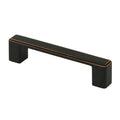 Contemporary 4.5 Inch Nepoli Oil Rubbed Bronze Finish Square Cabinet Bar Pull Handle Case Of 4