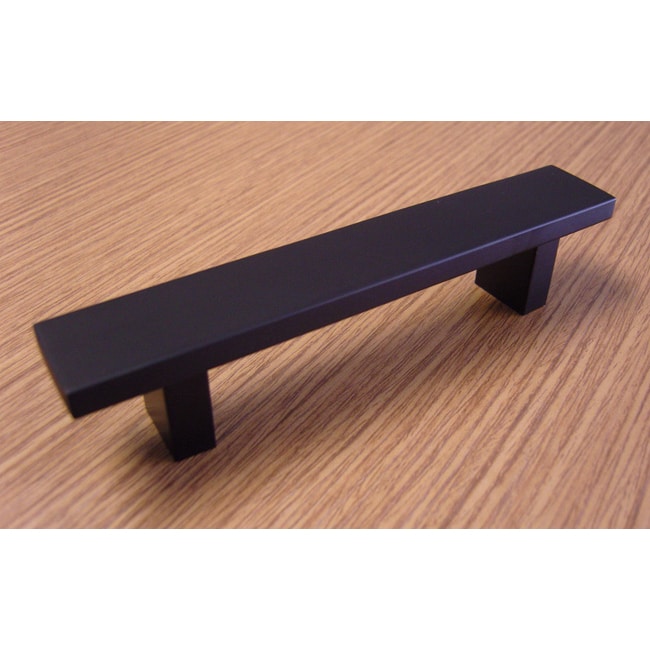Contemporary 6 Inch Rectangular Design Matte Black Finish Cabinet Bar Pull Handle Case Of 15