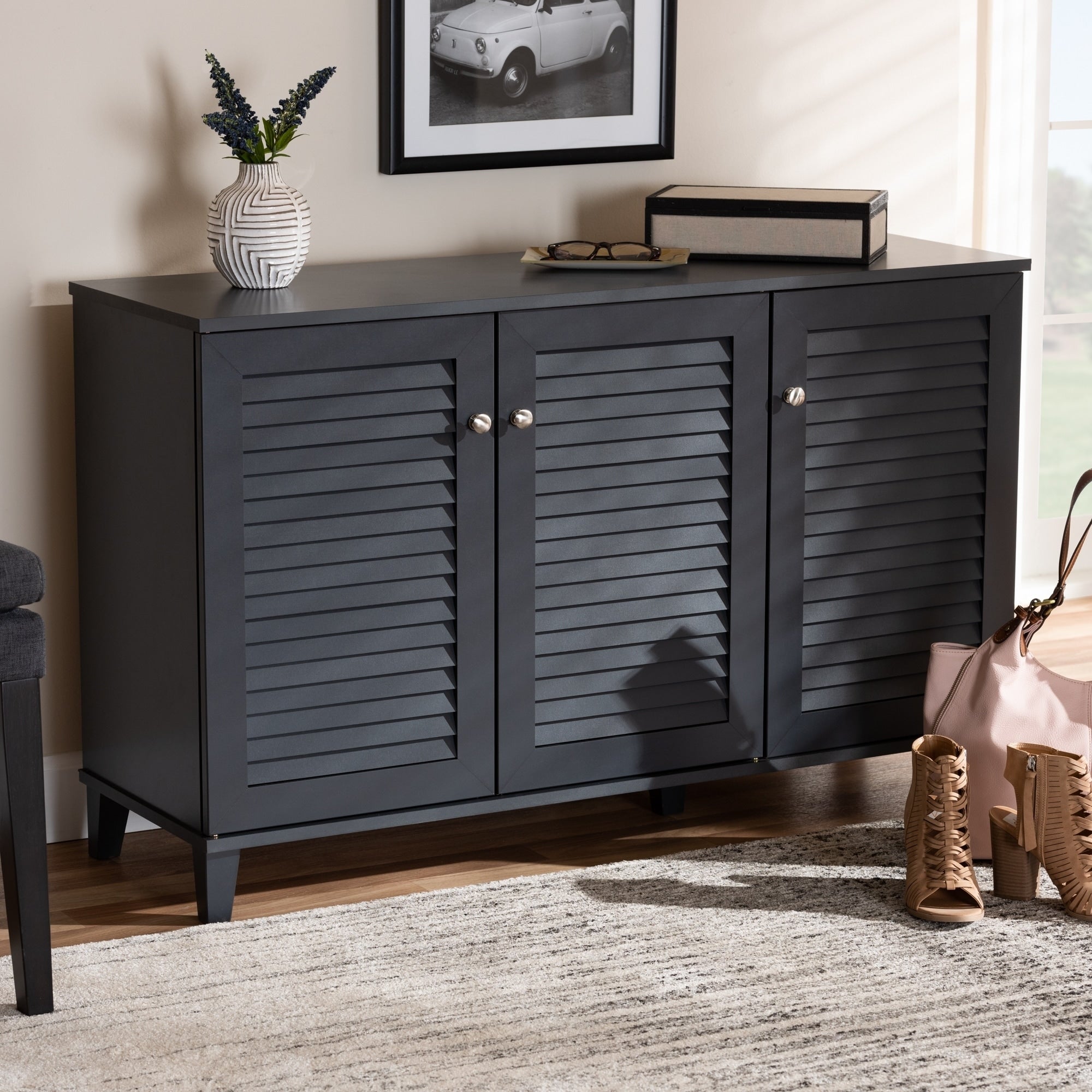 Copper Grove Zdolbuniv Wood 8 Shelf Shoe Storage Cabinet