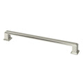 Contemporary 8.25 Inch Roma Stainless Steel Brushed Nickel Finish Square Cabinet Bar Pull Handle Case Of 10
