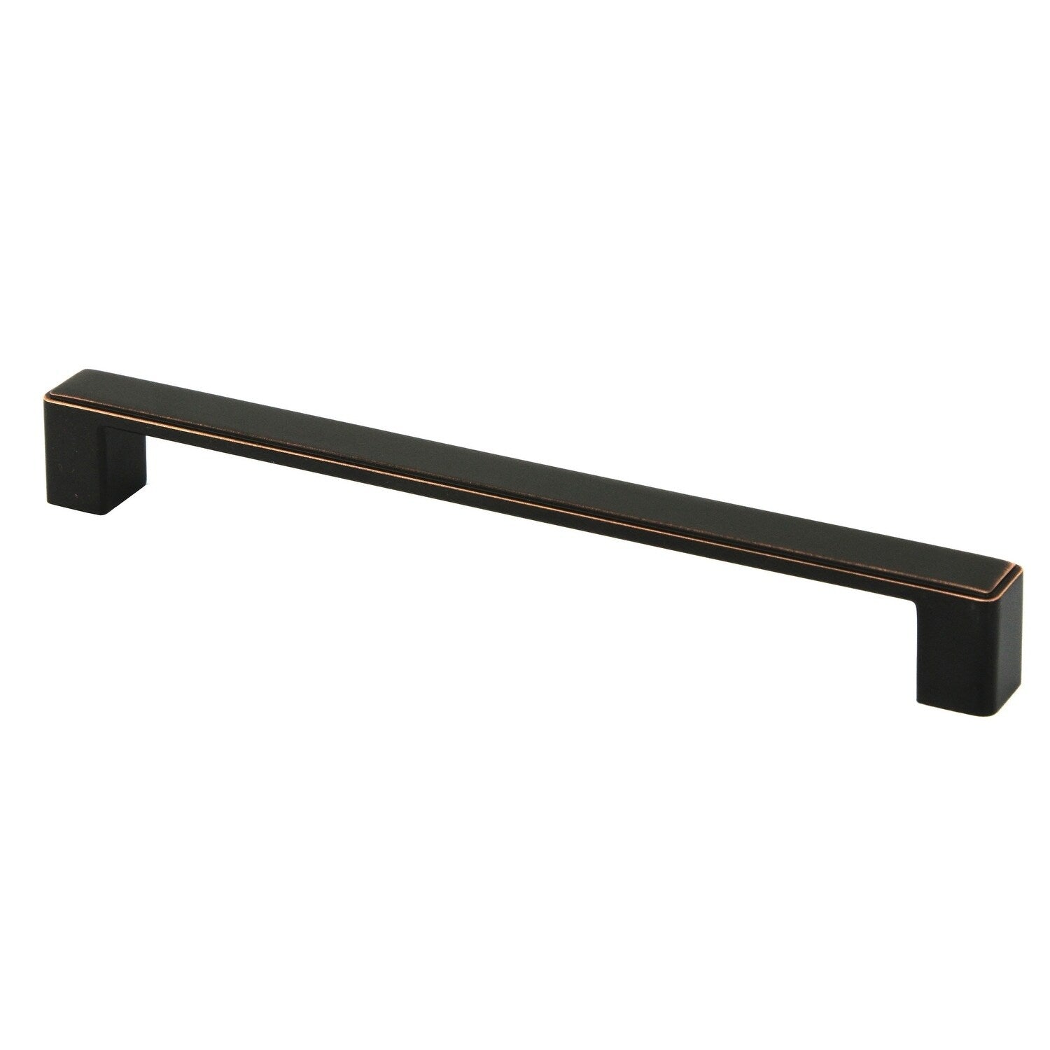 Contemporary 8.375 Inch Nepoli Oil Rubbed Bronze Finish Square Cabinet Bar Pull Handle Case Of 5