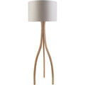 Contemporary Alton Floor Lamp With Natural Finish Wood Base