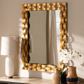 Contemporary Antique Gold Rectangular Wall Mirror By Baxton Studio Antique Gold