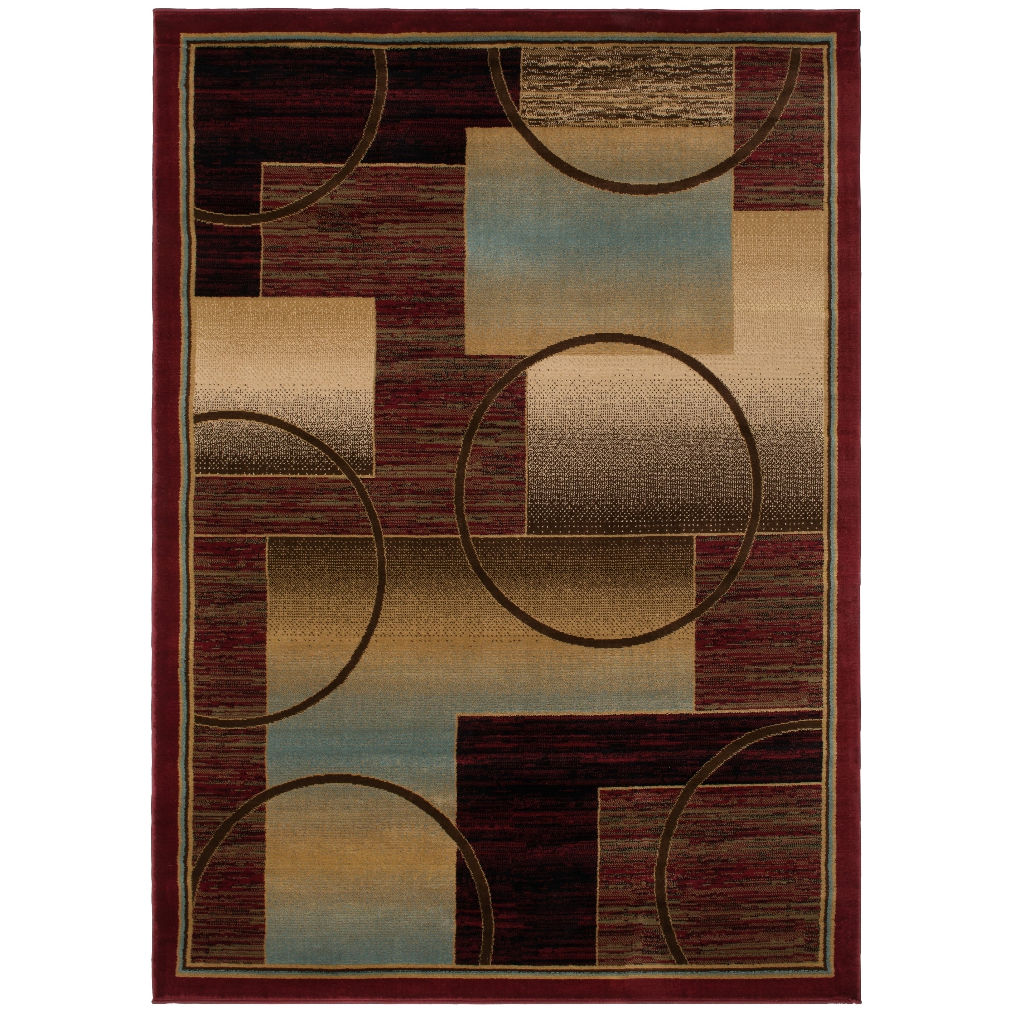 Contemporary Contempo Red Area Rug