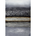 Contemporary Corban Hand Embellished Canvas Giclee 30 X 60 Grey