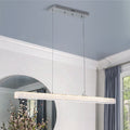 Contemporary Dimmable Led Crystal Style Resin Linear Island Pendant