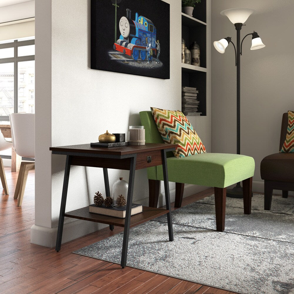 Porch Den Saint Marks End Table With Drawer And Lower Storage Shelf