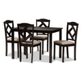 Copper Grove Monongahela Contemporary Fabric 5 Piece Dining Set