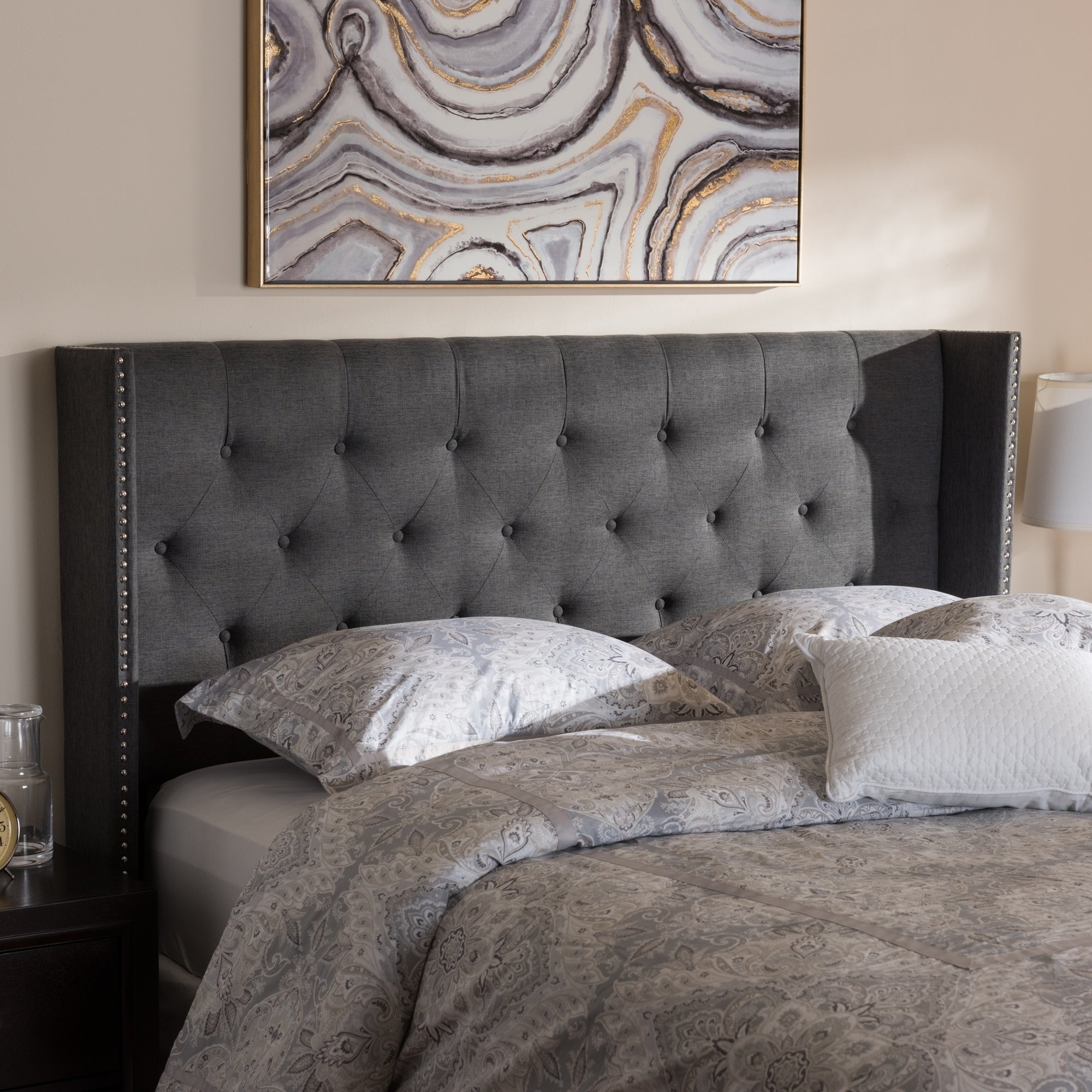 Copper Grove Tarahne Contemporary Fabric Headboard
