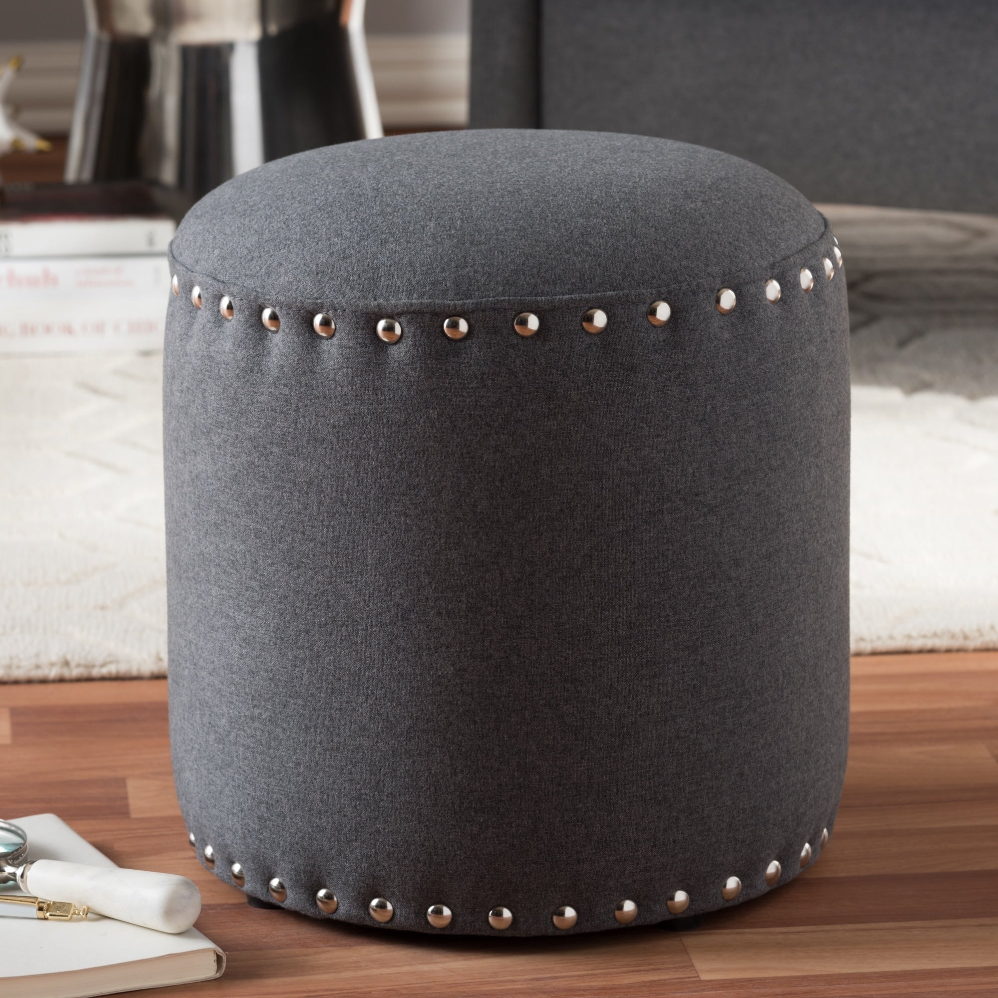 Contemporary Fabric Ottoman By Baxton Studio