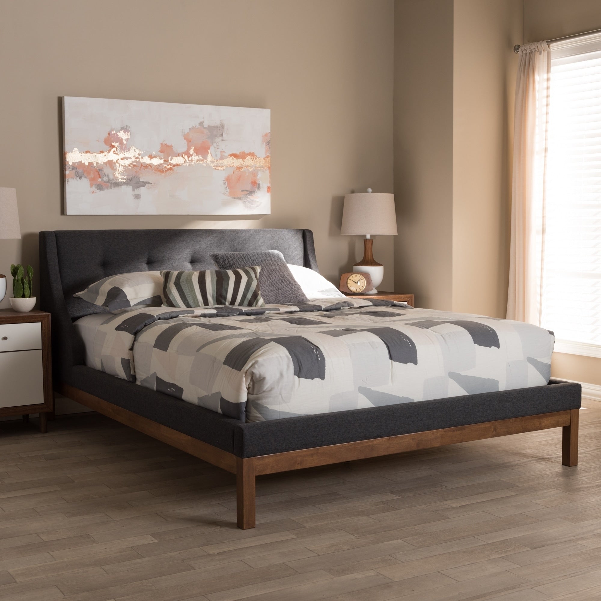 Strick Bolton Vija Contemporary Fabric Platform Bed
