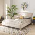 Contemporary Fabric Platform Bed