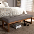 Contemporary Fabric Upholstered Bench By Baxton Studio