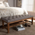 Contemporary Fabric Upholstered Bench By Baxton Studio