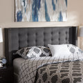 Contemporary Fabric Winged Headboard By Baxton Studio
