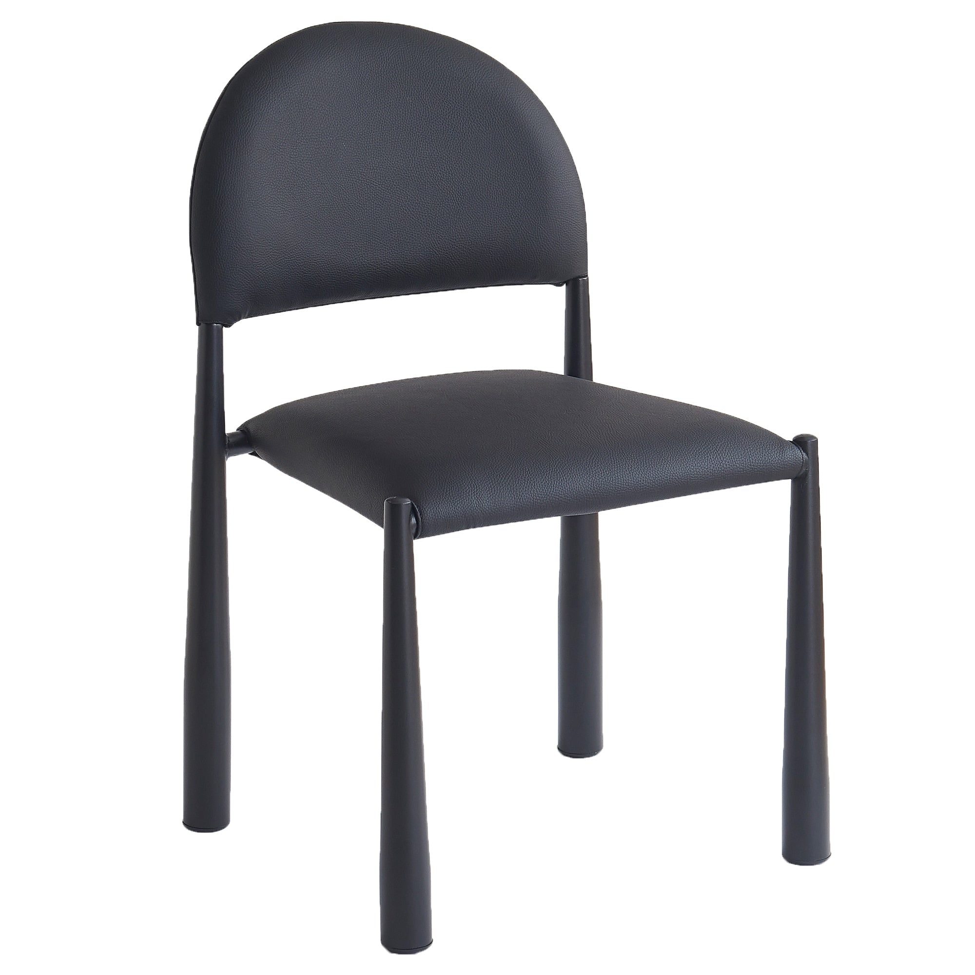Contemporary Faux Leather And Metal Dining Chair Set Of 4