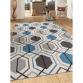 Multicolored Nylon Geometric Non Slip Area Rug Runner 2 X 7